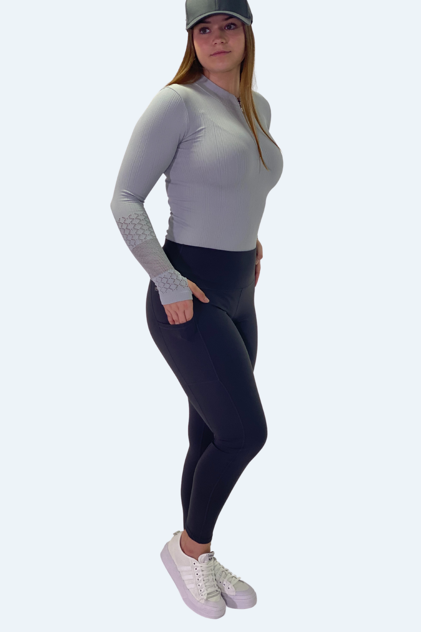 SOPHIA RIDING LEGGINGS IN PEWTER GREY